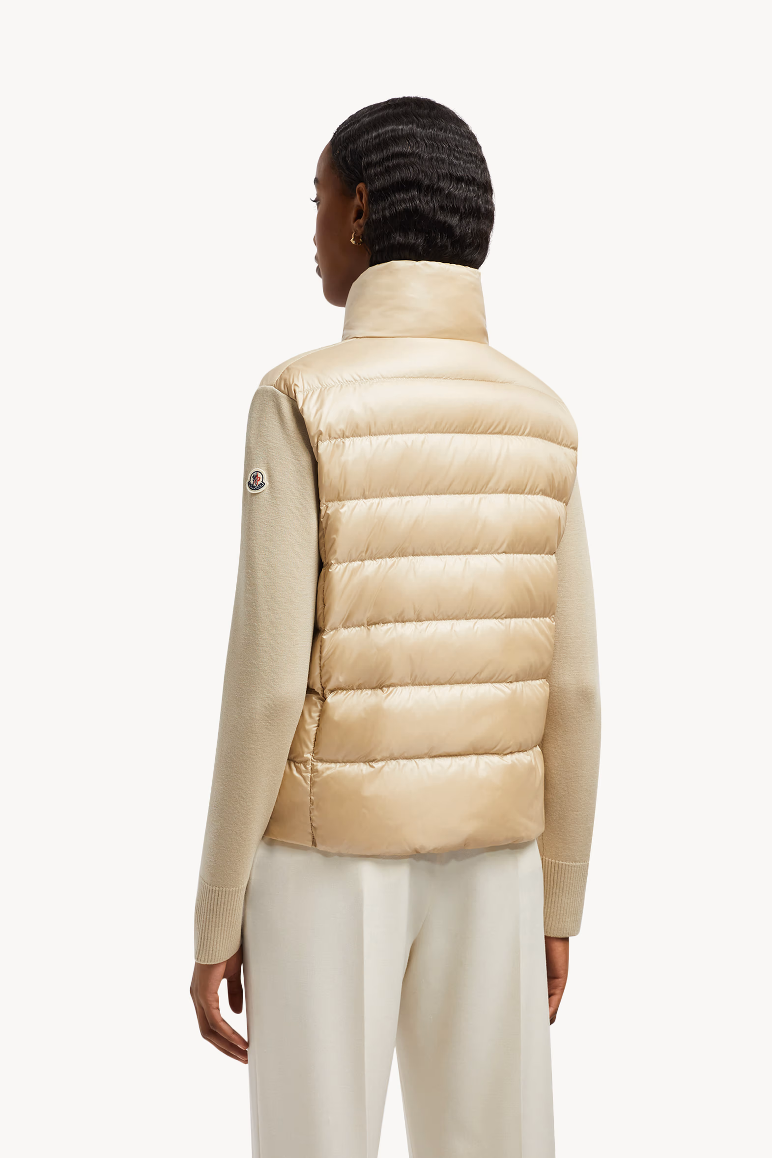 Padded Wool Cardigan Women Beige Moncler 5